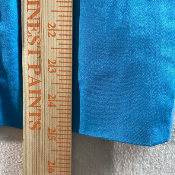 Susan Graver Style Blazer Coat Jacket Women Medium Teal Blue Notched Collar - Picture 8 of 11